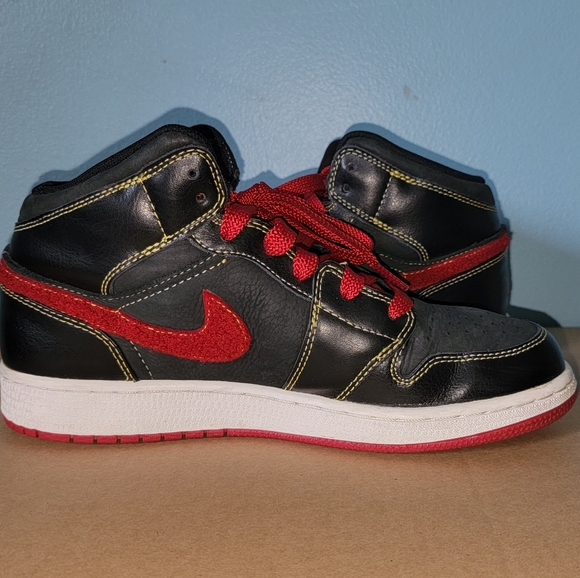 Nike Jordan 1 Mid Phat Premiere Maize 7Y - Picture 7 of 10